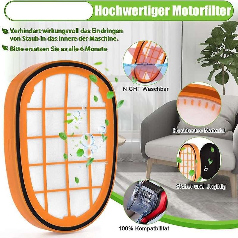 4 Pack Filters for Philips Speedpro Max Aqua Handheld Fc6812 Fc6813
