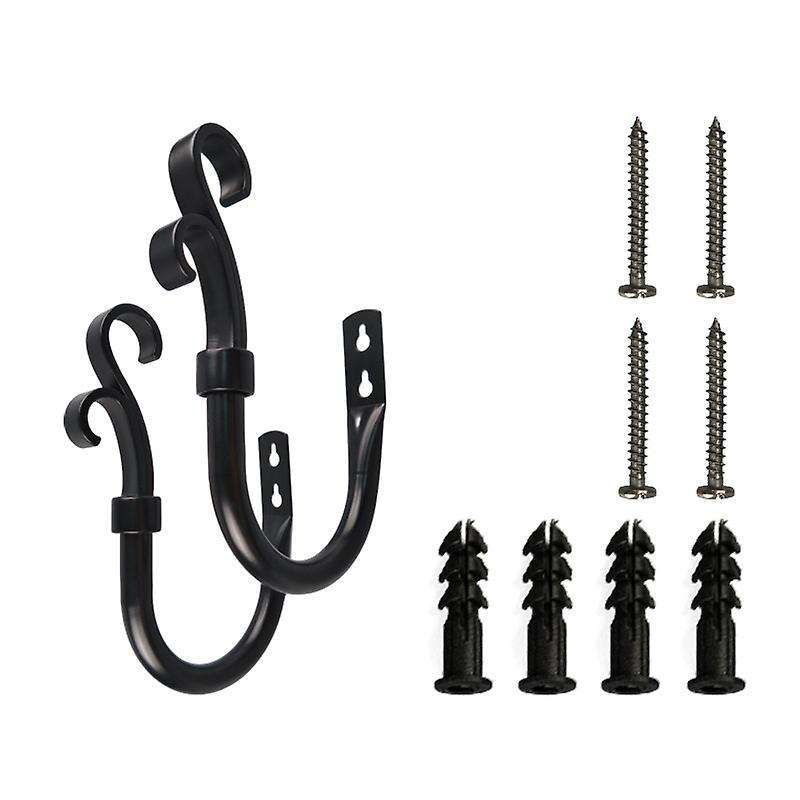 2 Pcs Metal Decorative Curtain Holdbacks for Livingroom, with Screws