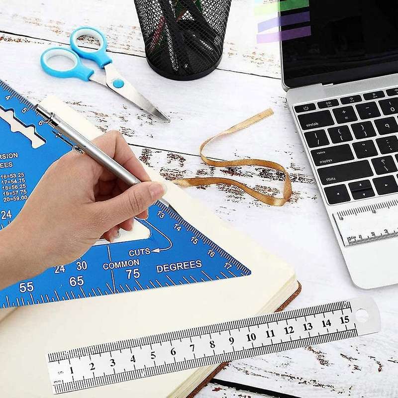 7 Inch Triangle Ruler,aluminum Alloy Triangle Ruler High Precision