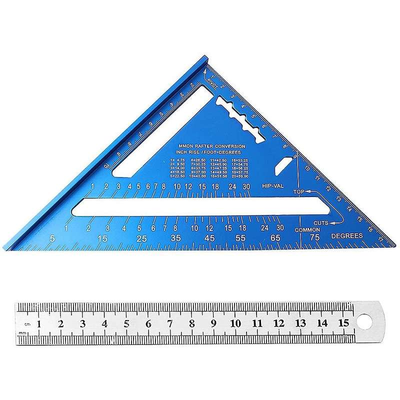 7 Inch Triangle Ruler,aluminum Alloy Triangle Ruler High Precision