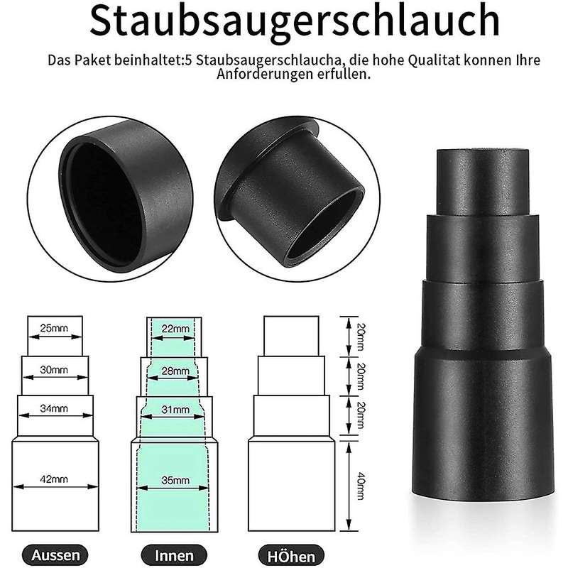 6 Pieces Vacuum Cleaner Adapter, Universal Vacuum Cleaner Adapter