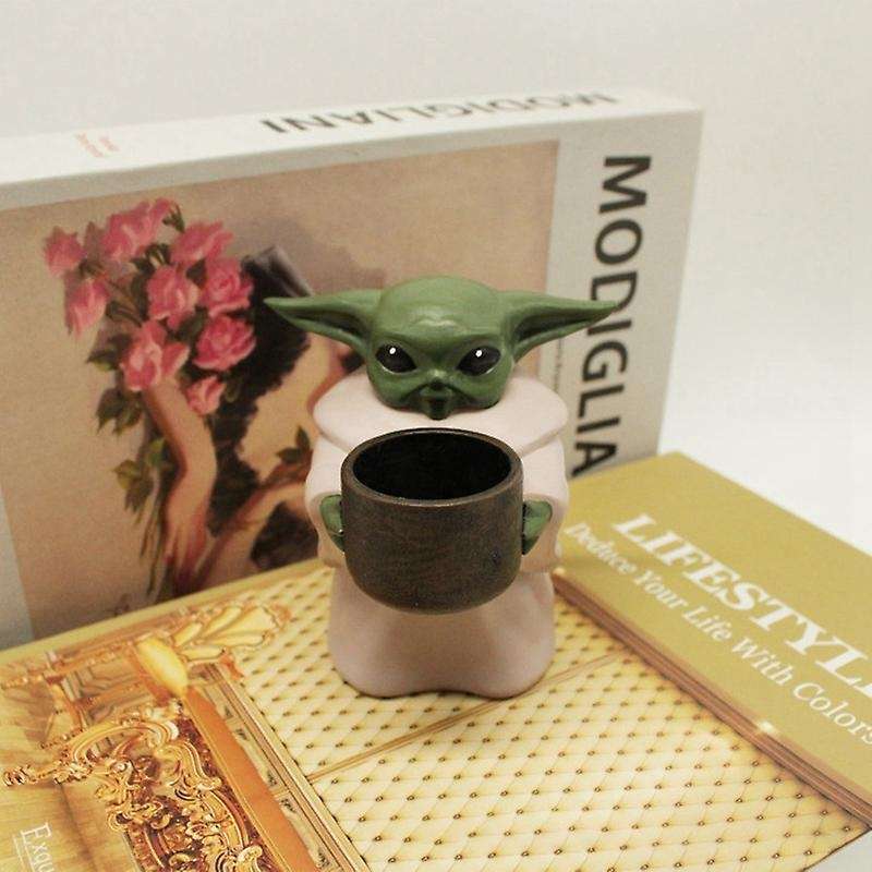 Yoda Flower Pot Resin Cartoons Bonsai Garden Home Decoration