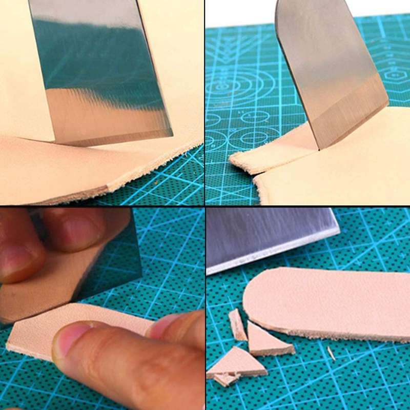 3pcs Leather Craft Tools Kit, Leather Cutting Knife with 2 Sizes