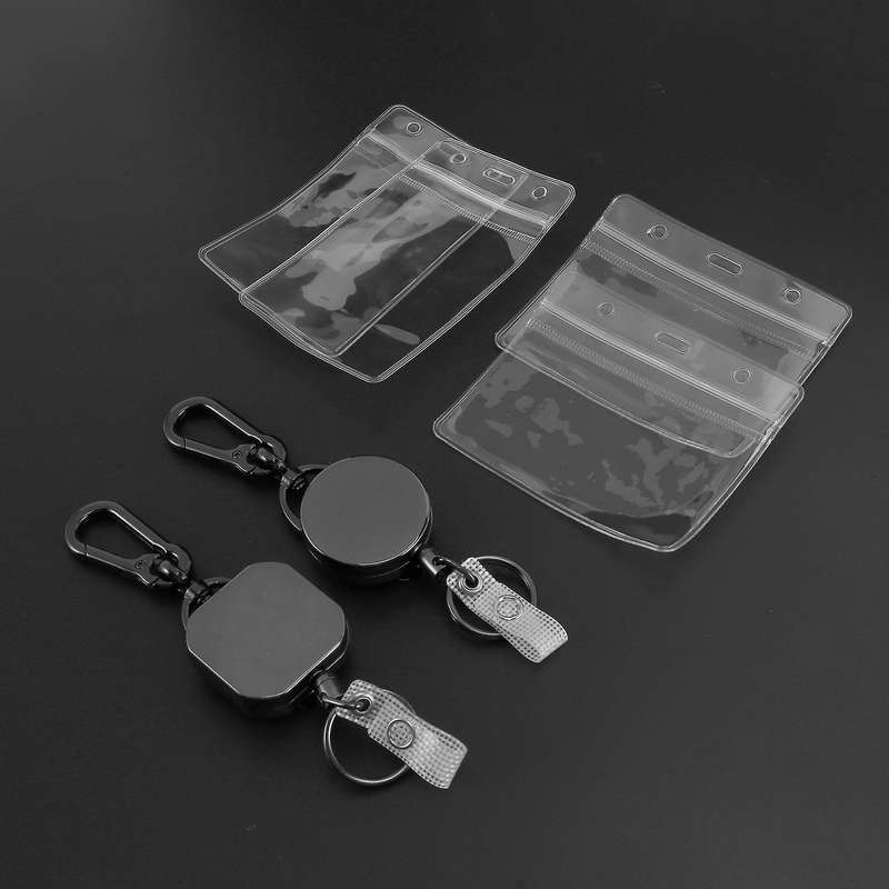 Retractable Badge Holder Reel - Work Badge Holder - Carabiner