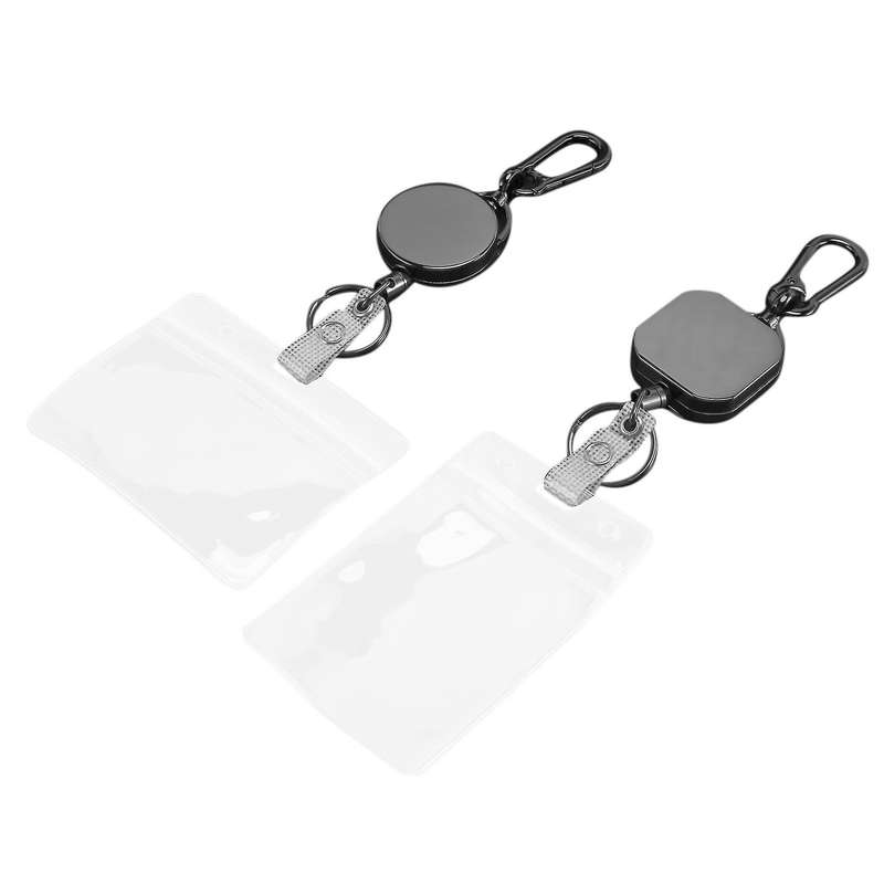 Retractable Badge Holder Reel - Work Badge Holder - Carabiner