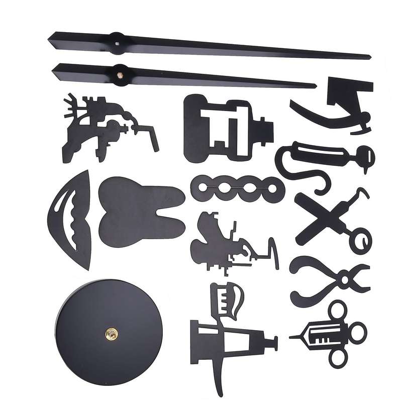 Dentist Diy Giant Wall Doctor Oversized Wall Clock Big Needle Black