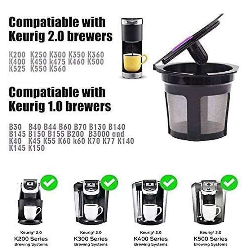 Reusable K Cups Filter for Keurig Refillable K Capsules 2.0 & 1.0