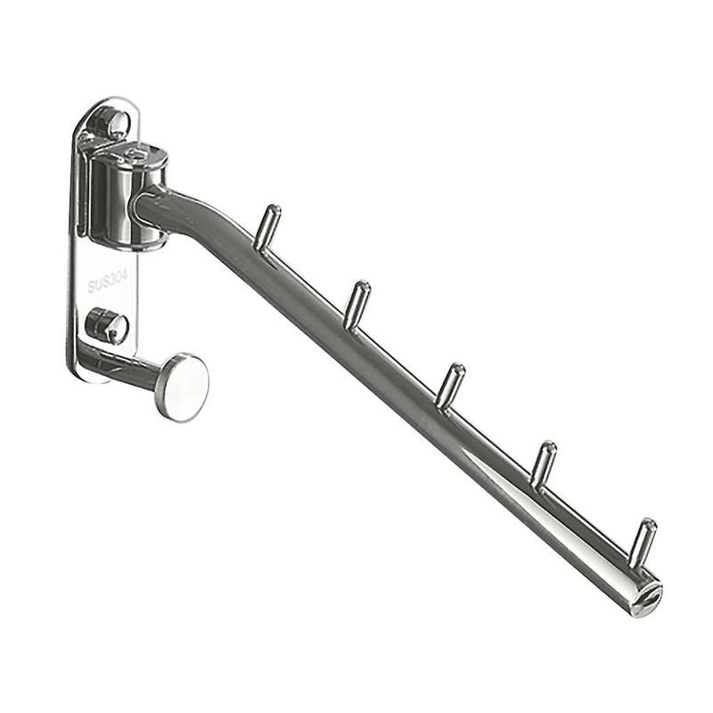 Polished Swivel Clothes Hangers Stainless Steel Wall Mount Hanger