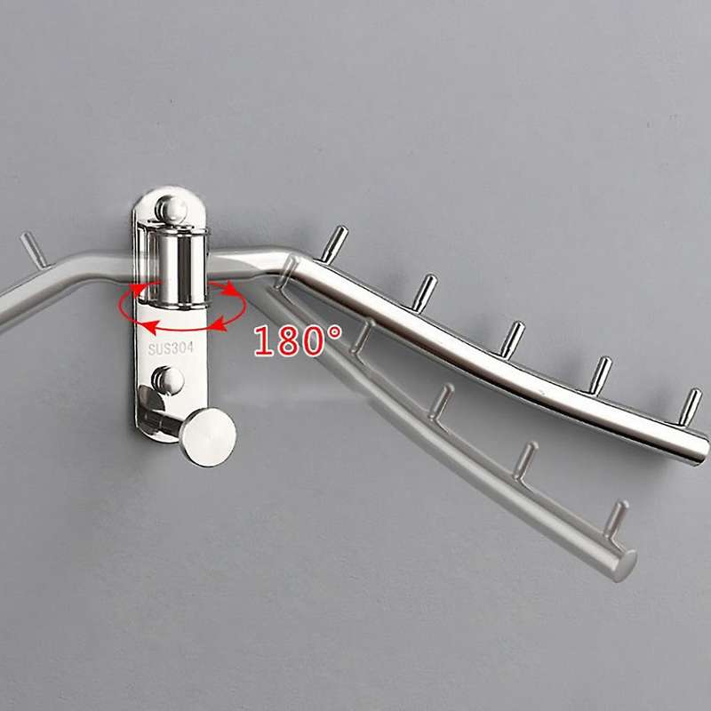 Polished Swivel Clothes Hangers Stainless Steel Wall Mount Hanger