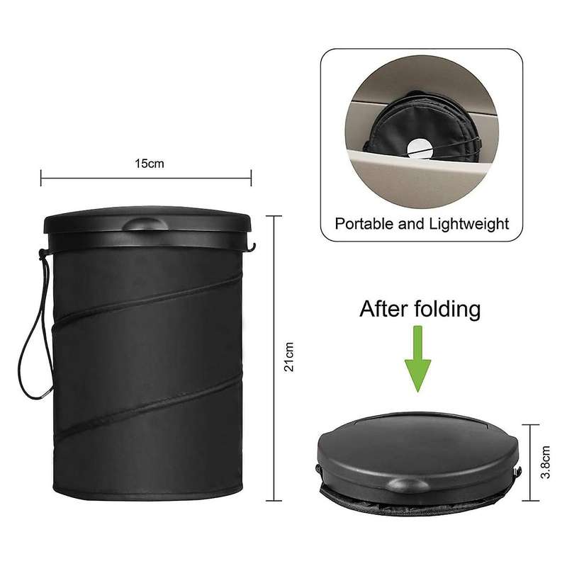 Car Trash Can Portable Garbage Bin Collapsible Pop-up Bag