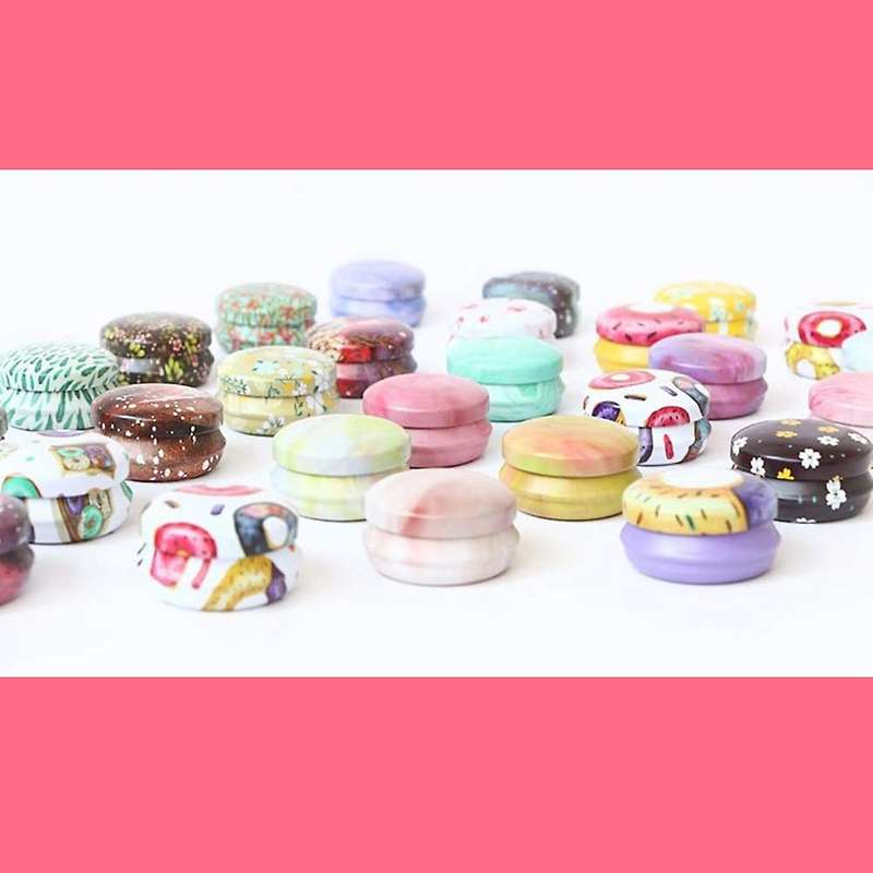 12 Pcs Mini Jars 0.5 Oz Tinplate Tin for Making Candles Lip Balm (b)