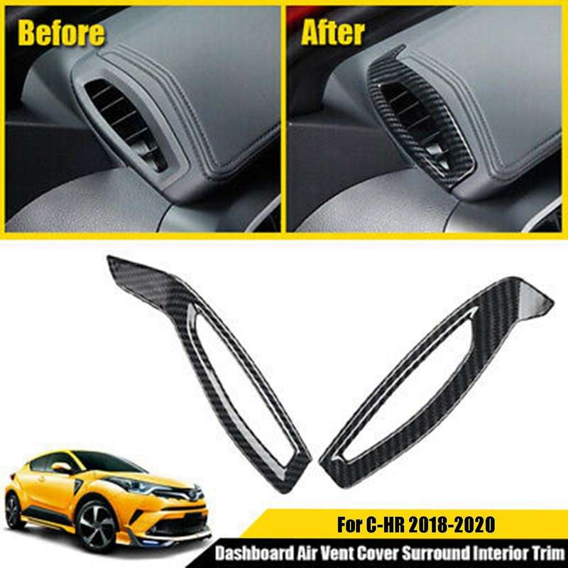 For Toyota C-hr Chr Decoration Cover Carbon Fiber Black Interior Trim