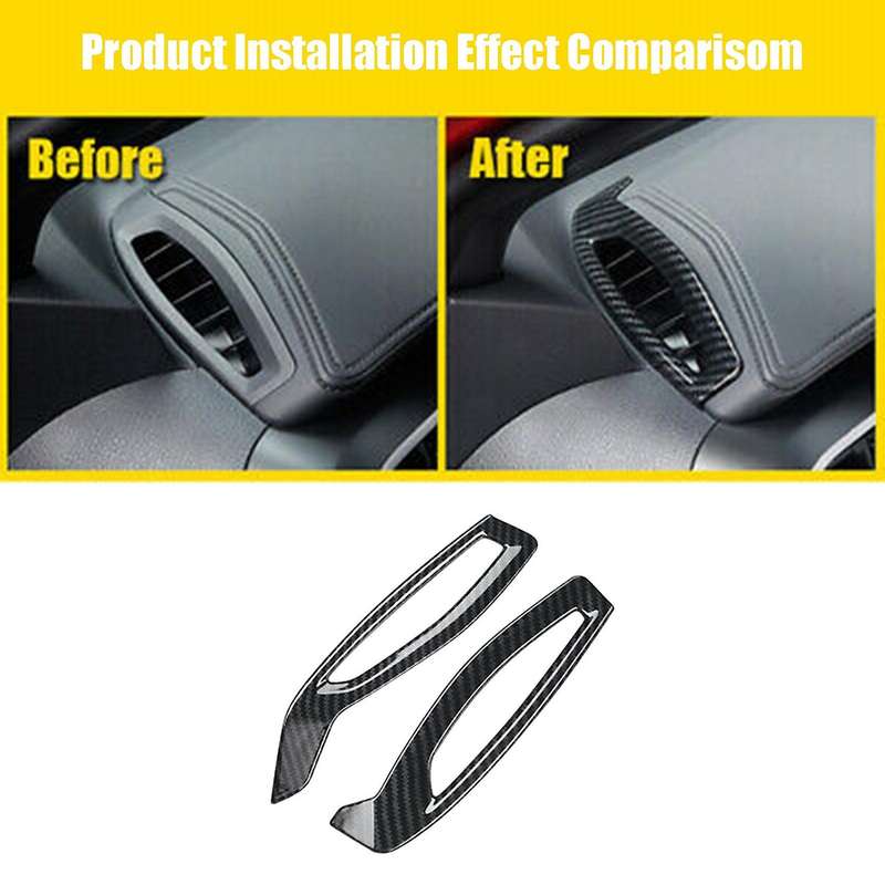 For Toyota C-hr Chr Decoration Cover Carbon Fiber Black Interior Trim