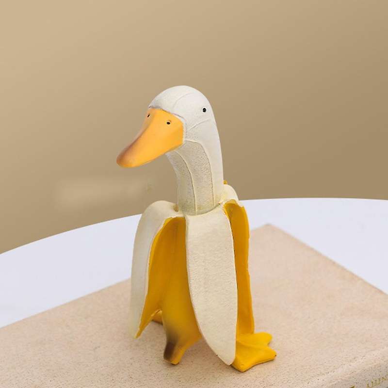 Creative Banana Duck Yard Garden Decor Vintage Ornament Home Desk