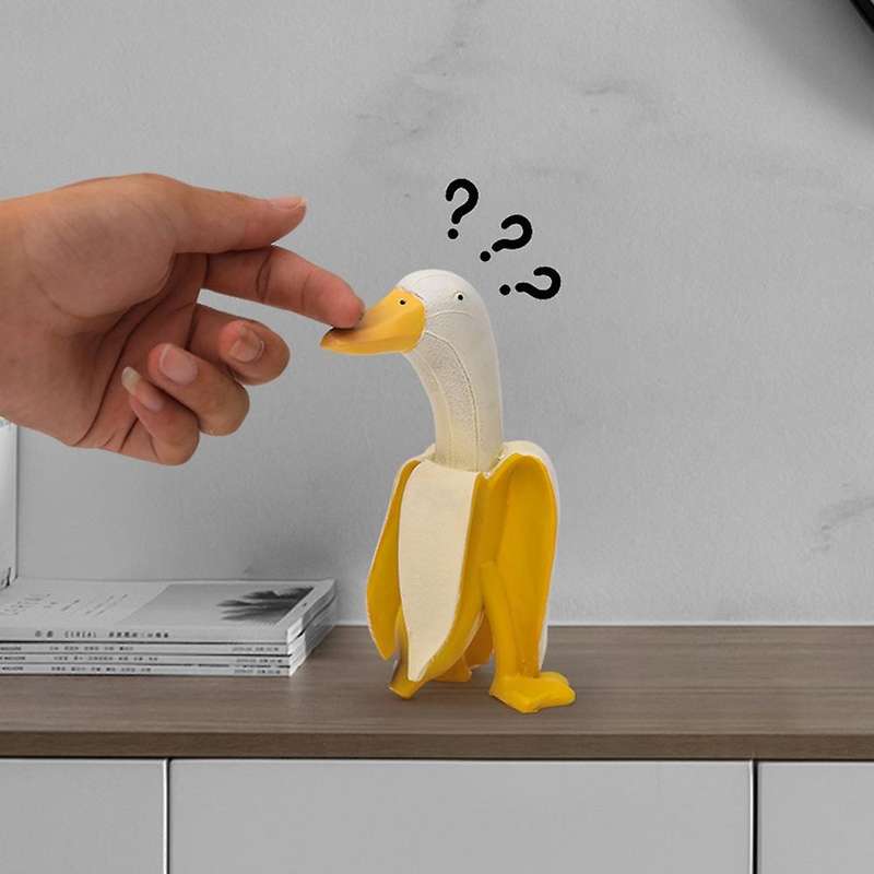 Creative Banana Duck Yard Garden Decor Vintage Ornament Home Desk