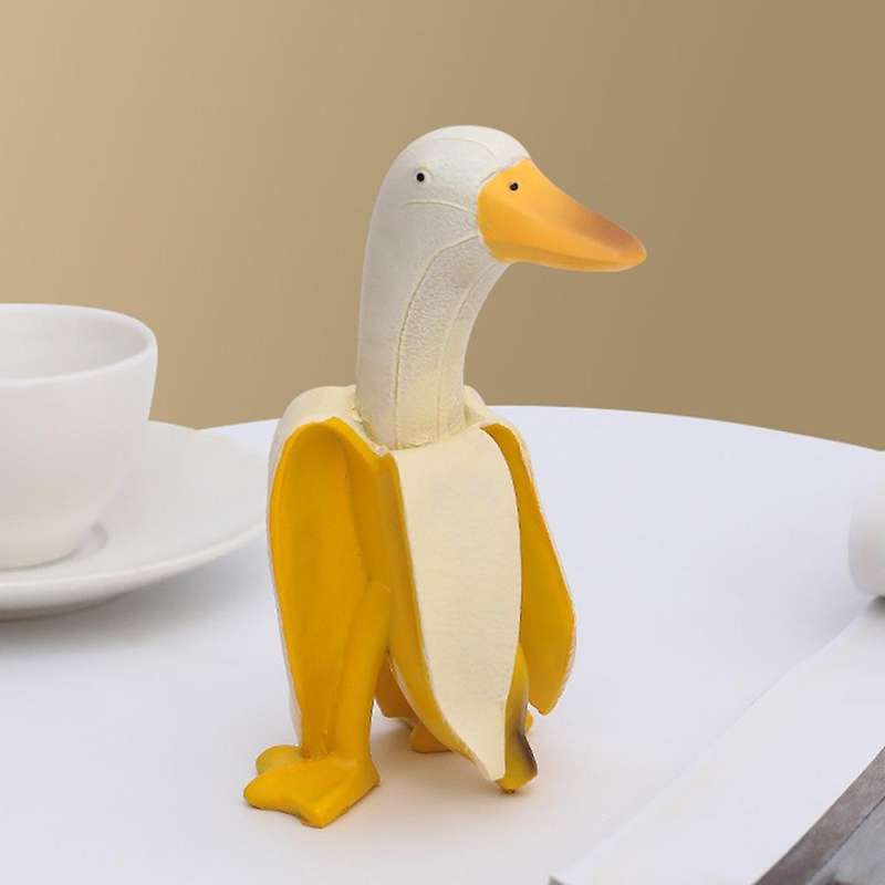 Creative Banana Duck Yard Garden Decor Vintage Ornament Home Desk