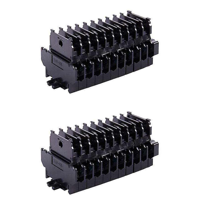 600v 10a 10 Position Double Level Screw Terminal Block Strip