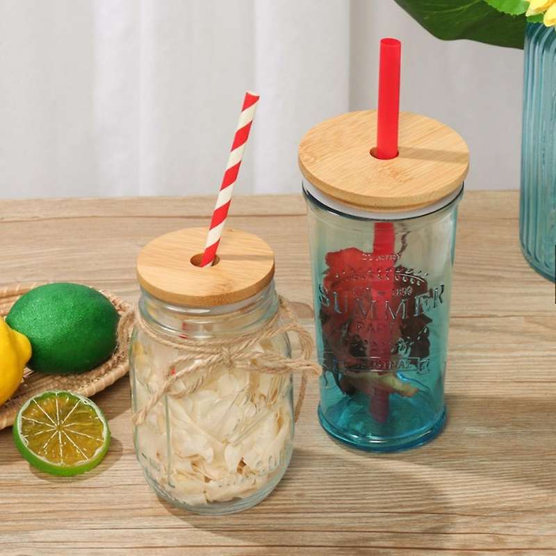 Reusable Bamboo Jar Lids 70mm for Wide Mouth Mason Jar(6 Pcs)
