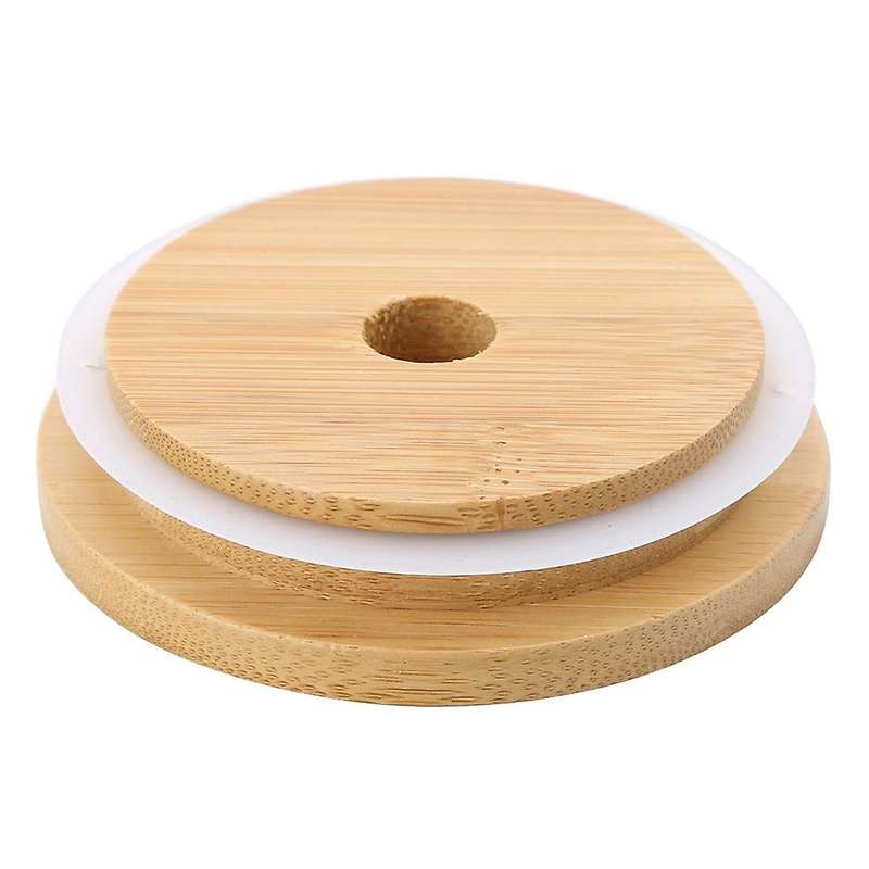 Reusable Bamboo Jar Lids 70mm for Wide Mouth Mason Jar(6 Pcs)