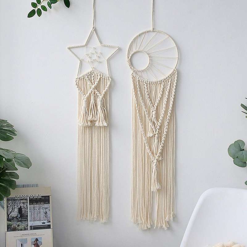 Handmade Dream Catcher Teen Girls Room Decor Bohemian Gifts Moon