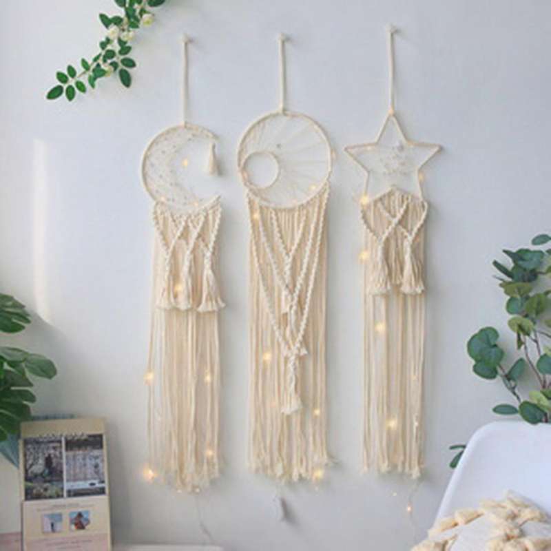 Handmade Dream Catcher Teen Girls Room Decor Bohemian Gifts Moon