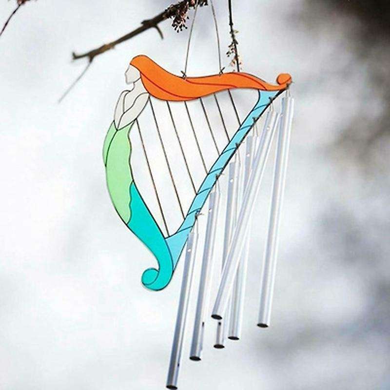 Pendant Ornaments Window Wind Chimes Harp Gift for Stained Glass -b