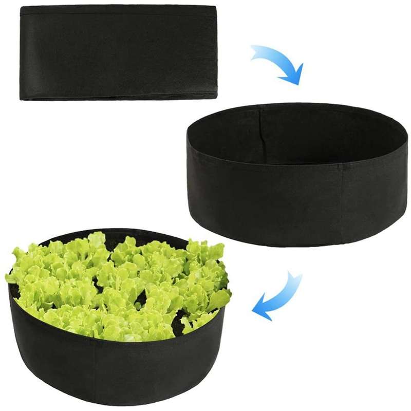 Garden Grow Bag for Herb Flower Vegetable Plants Dia 24 Inch X 8 Inch