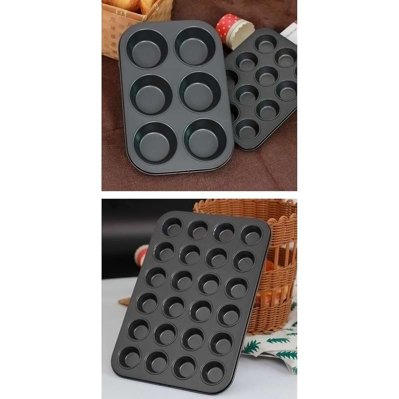 Non-stick Round Cupcake Mold Pan Muffin Tray Carbon Steel(s)