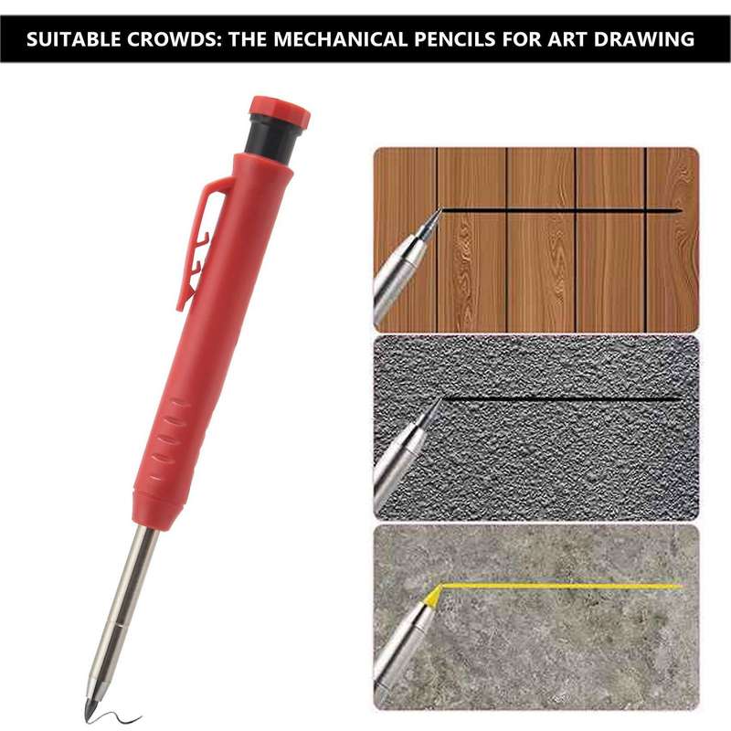 Solid Carpenter Pencil Set, 2 Pieces Construction Woodworking Pencils