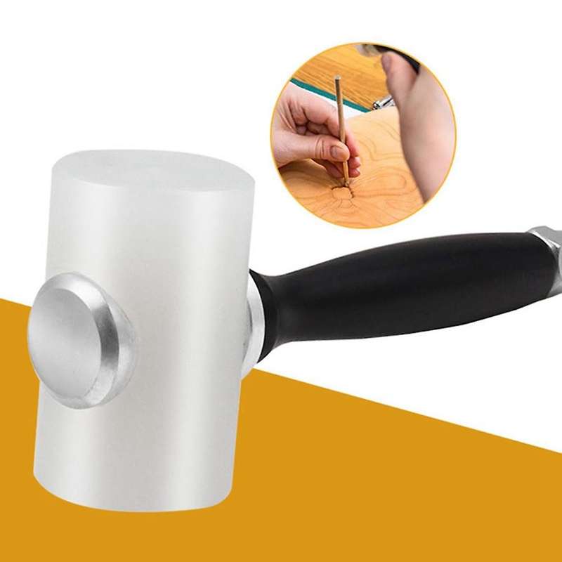 Wooden Handle Hammer T Shape Leather Nylon Hammer Diy Leather Tool