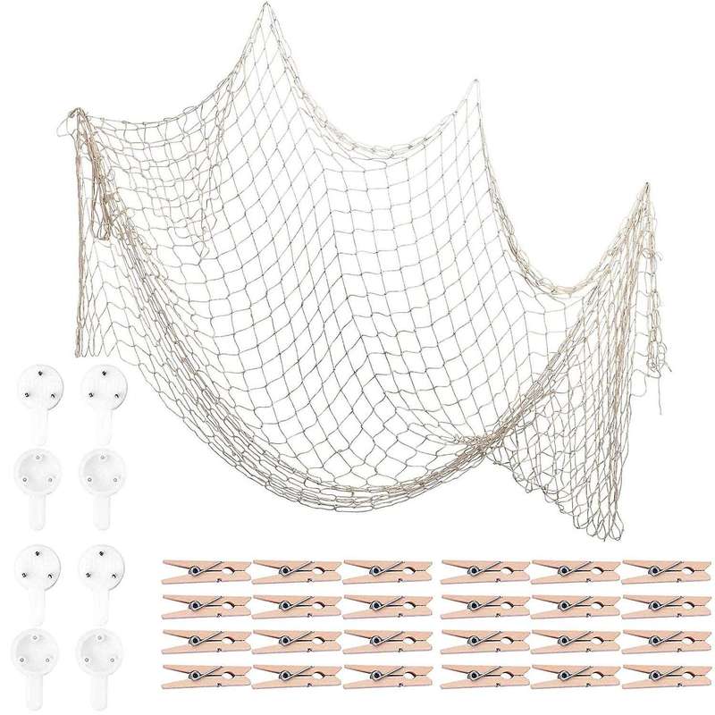 Fish Net for Home Photo Frame Wall Decor Nautical Party,baby Shower