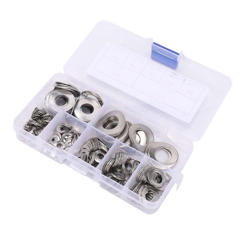 295 Pcs 304 Stainless Steel Spring 2 Wave Washer Gasket Kit