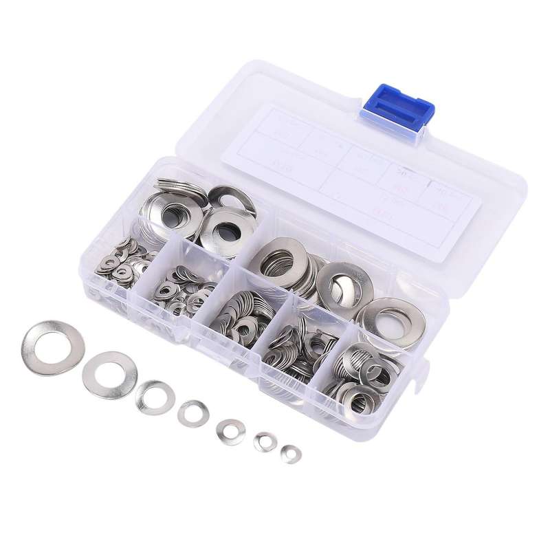 295 Pcs 304 Stainless Steel Spring 2 Wave Washer Gasket Kit