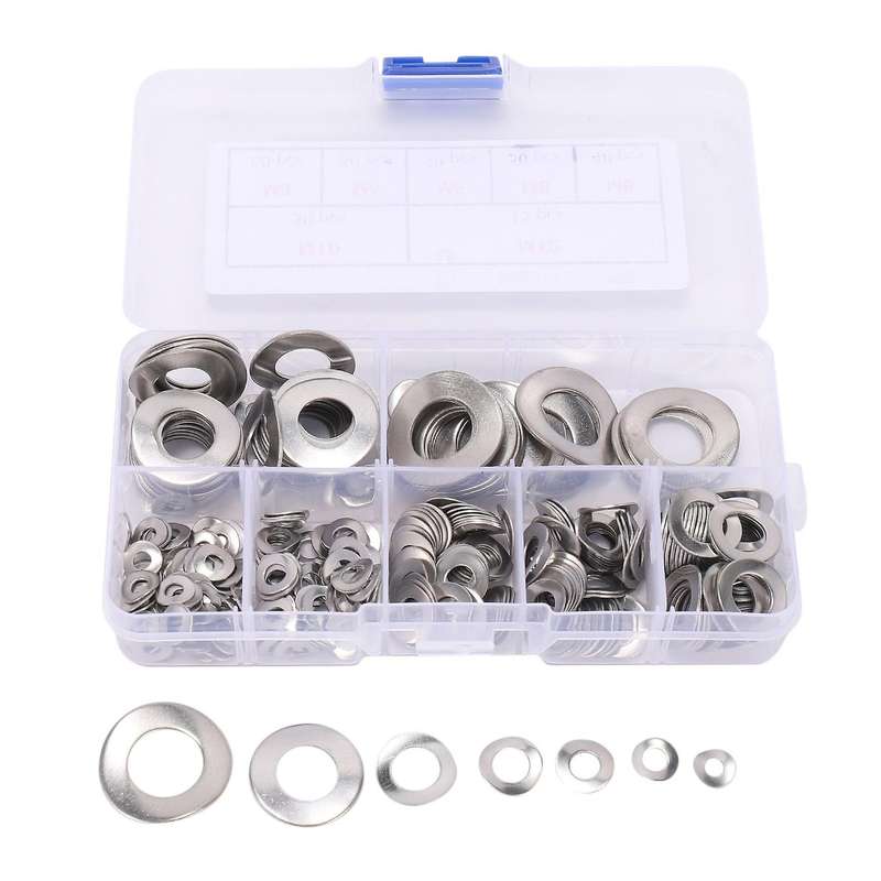 295 Pcs 304 Stainless Steel Spring 2 Wave Washer Gasket Kit