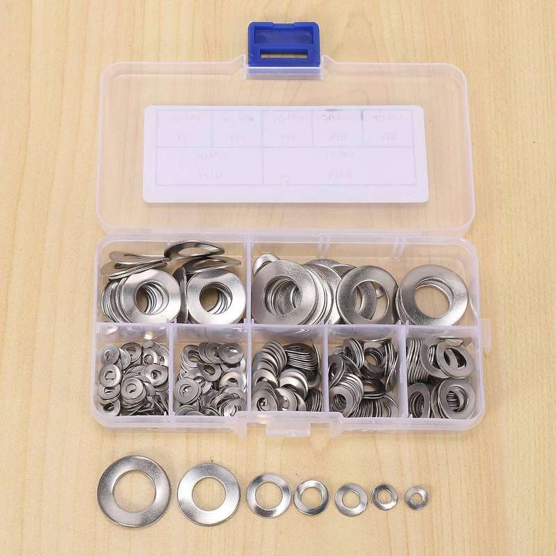 295 Pcs 304 Stainless Steel Spring 2 Wave Washer Gasket Kit