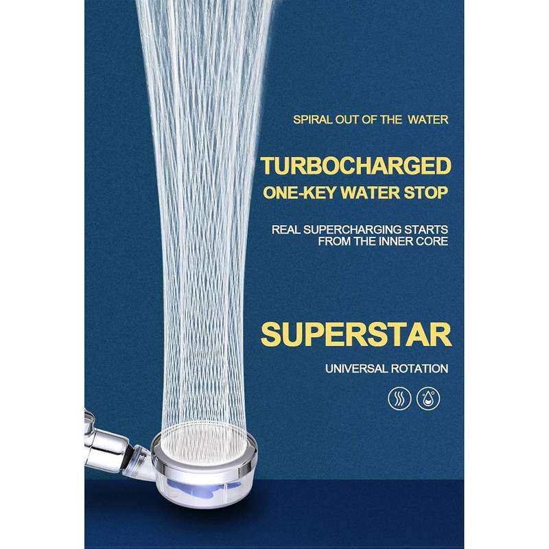 Pressurized Shower Head Jetting Showerhead for Bathroom Bath Shower A