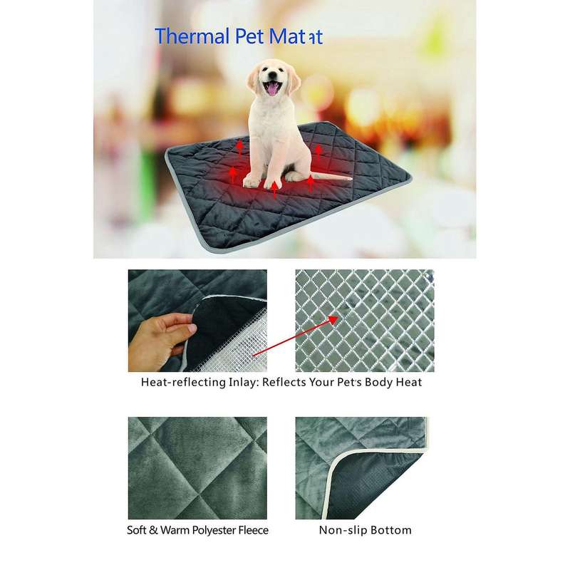 Warm Pad for Cat Dog, Waterproof Anti-skid Soft Floor Mat (c)