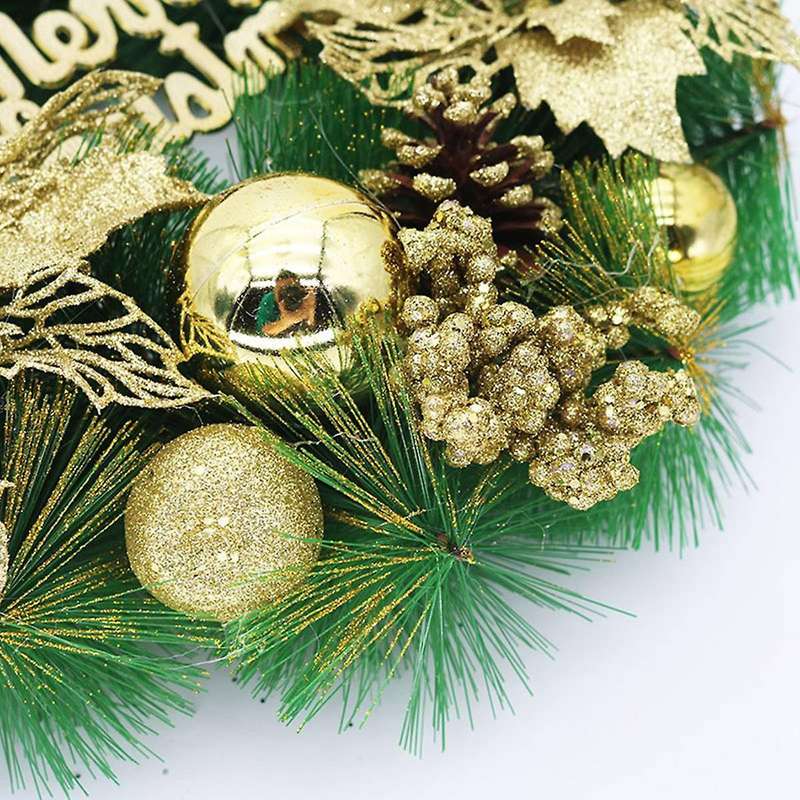 Wreath Wreath Door Hanging Decoration 30cm Merry Christmas Red