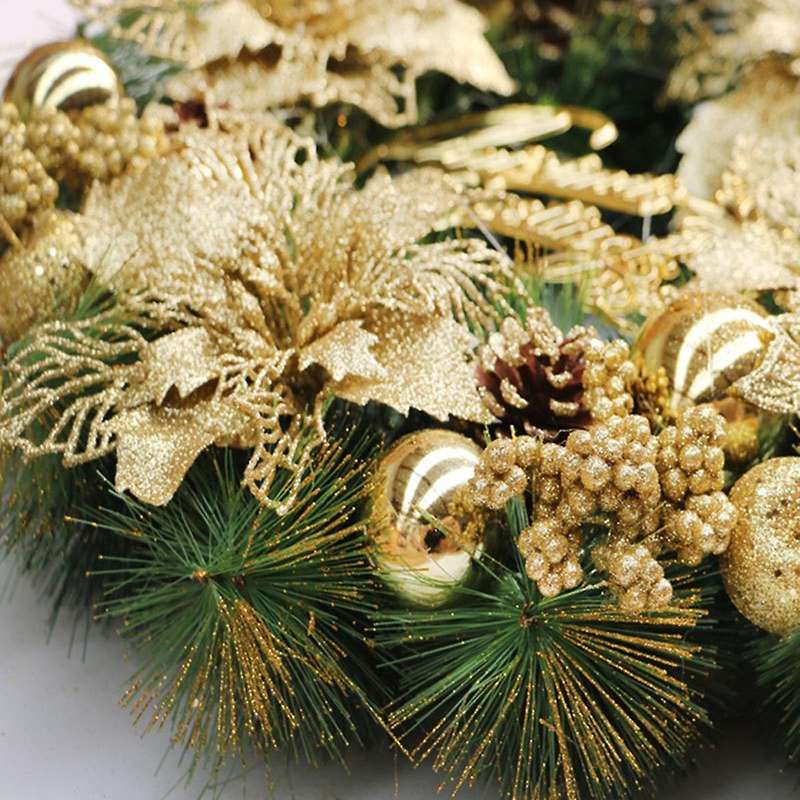 Wreath Wreath Door Hanging Decoration 30cm Merry Christmas Red