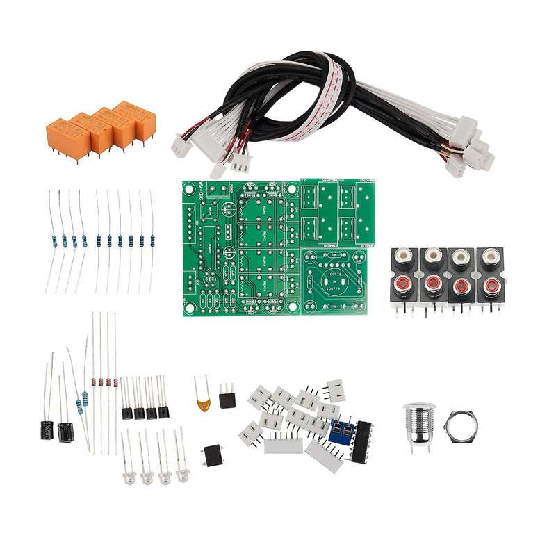 Relay 4-way Audio Selector Switching Rca Audio Input Button Switch