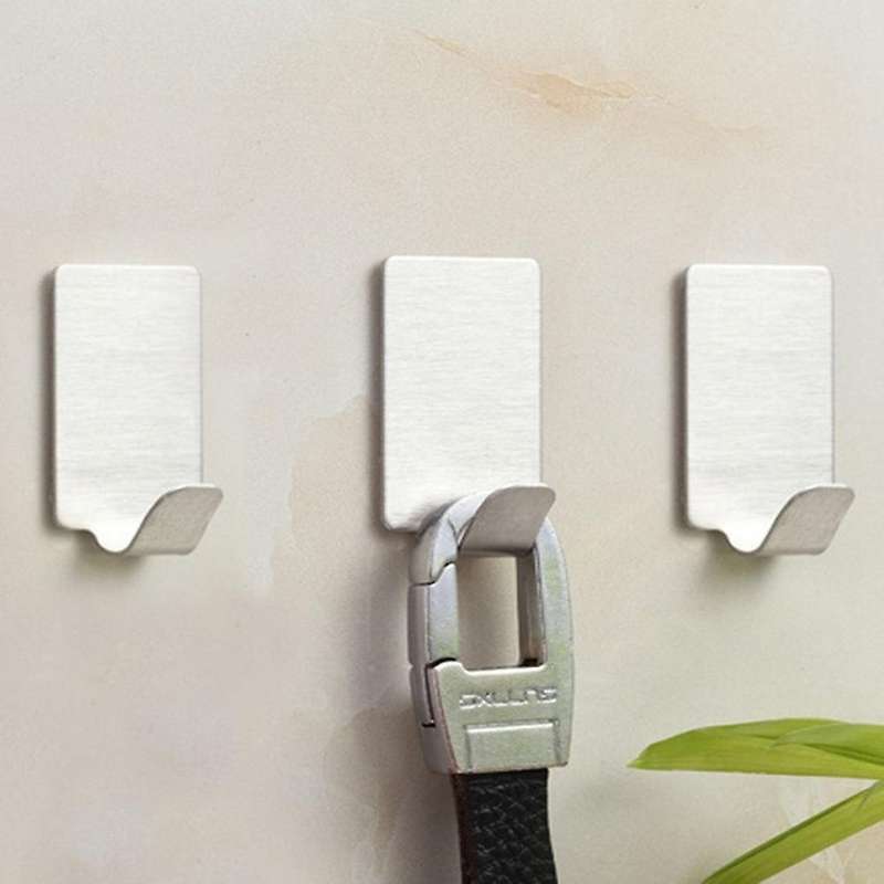 32 Pcs Self-adhesive Hooks,stainless Steel Towel Hooks