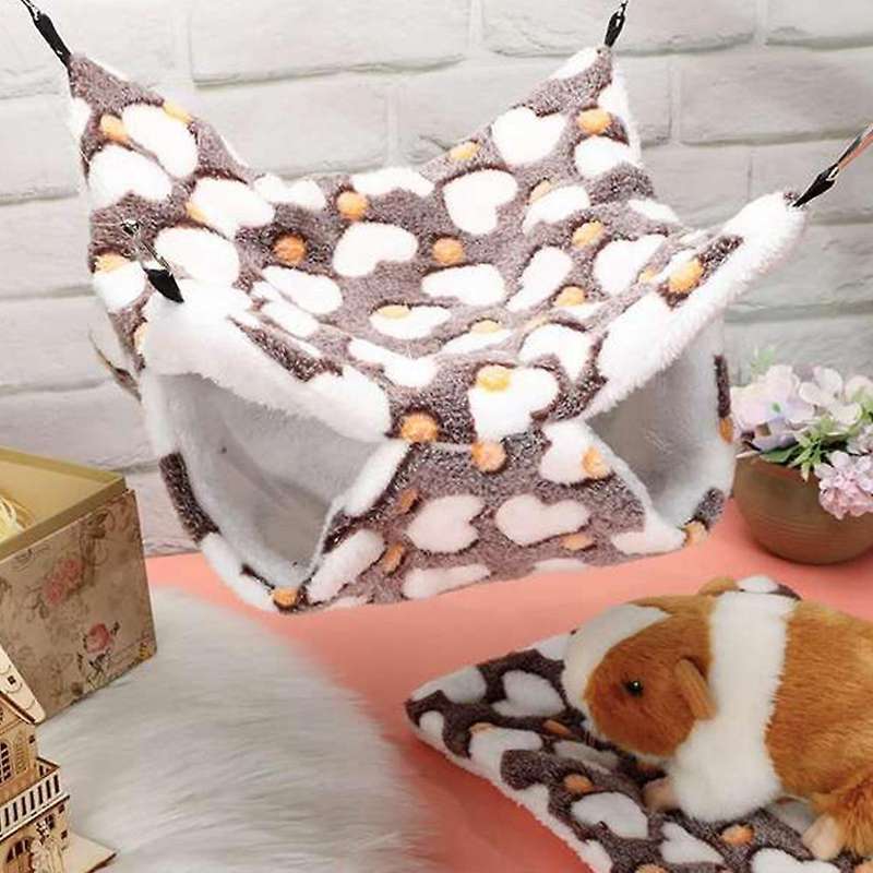 2 Pcs Guinea Pig Rat Hammock Toys Bed for Small Animals Chinchilla M
