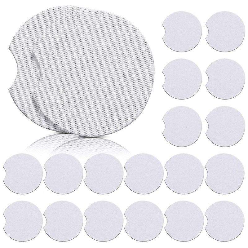 Sublimation Diy Car Cup Coaster with Absorbent Neoprene, 20 Pieces