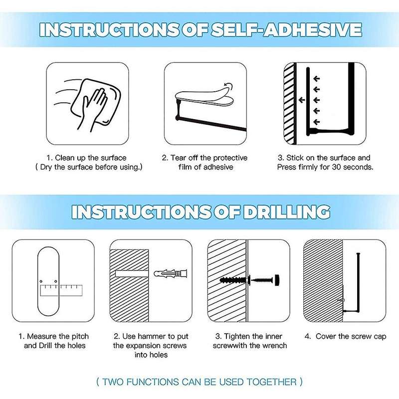 Roll Paper,wall Mount Holder Kitchen Tissue Towel Rack Holders B