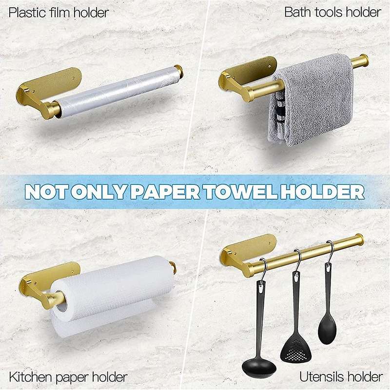 Roll Paper,wall Mount Holder Kitchen Tissue Towel Rack Holders B
