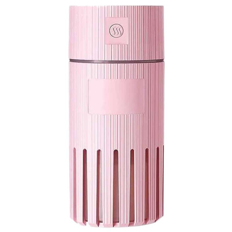 2 In 1 Mini Cool Mist Humidifier for Car Travel Bedroom Home,pink