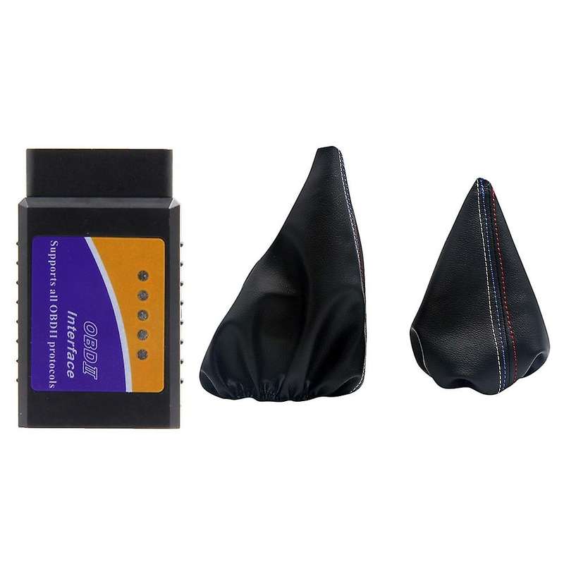 2 Pcs/set New Car Shift Knob Stick Handbrake Leather Gaiter