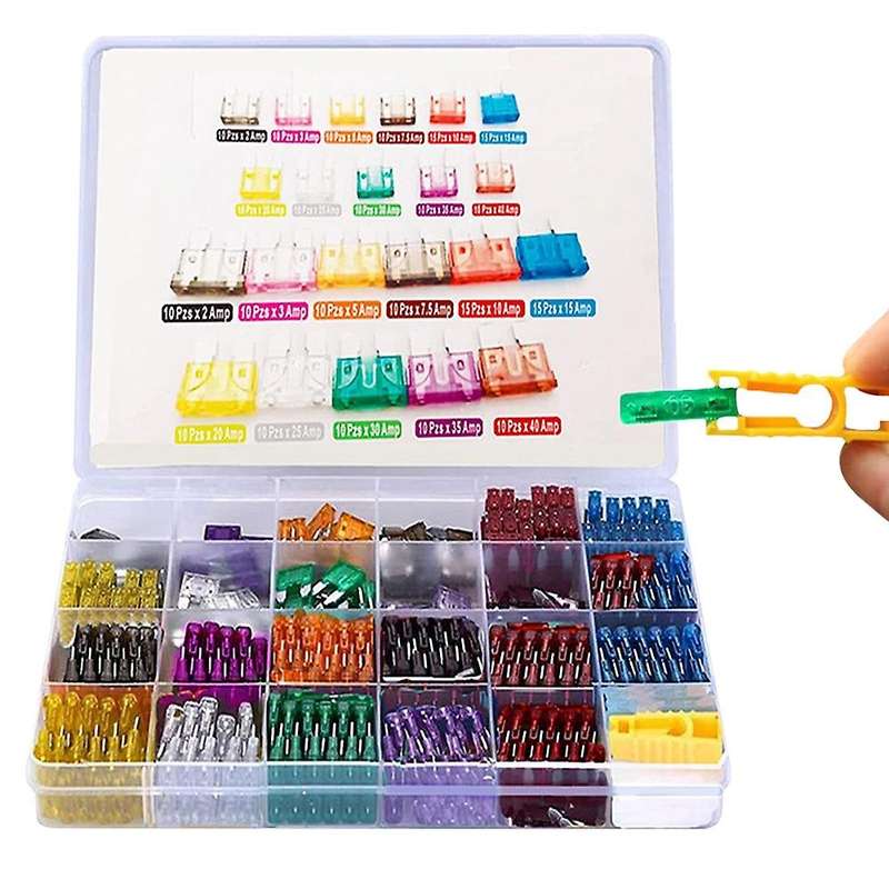 240pcs Car Mini Fuse Plug Fuse Splitter Fuse Kit with Fuse Puller