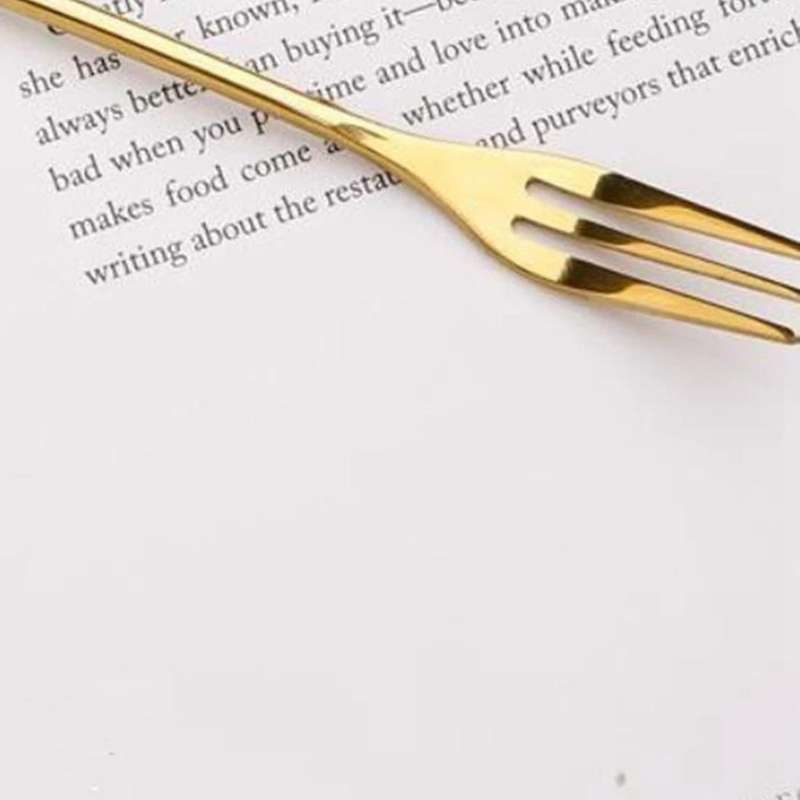 20pcs Stainless Steel Flatware Fruit Fork Leaf Shape