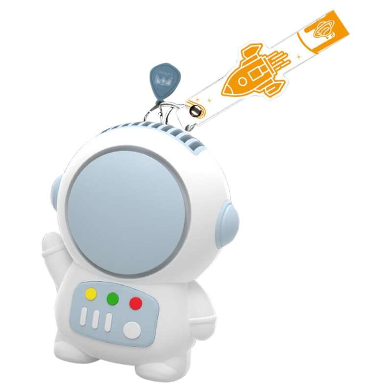 Cartoon Handheld Mini Fan Leafless Silent Usb for Home Office Grey